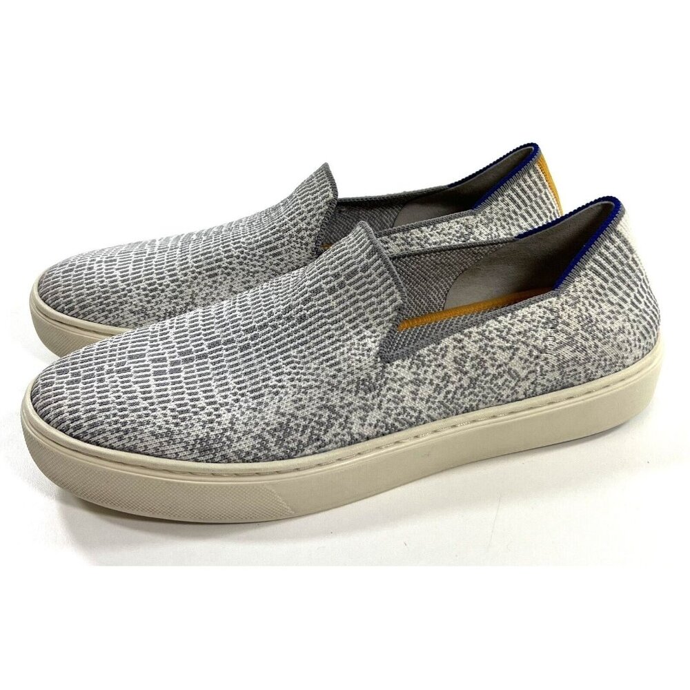Rothys Womens Size 8.5 EU 39 Slip On Sneakers Opal Python Gray Comfort Shoes